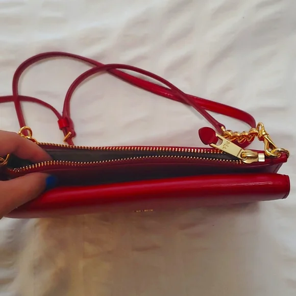 Red Ralph Lauren envelope crossbody purse - Picture 3 of 4